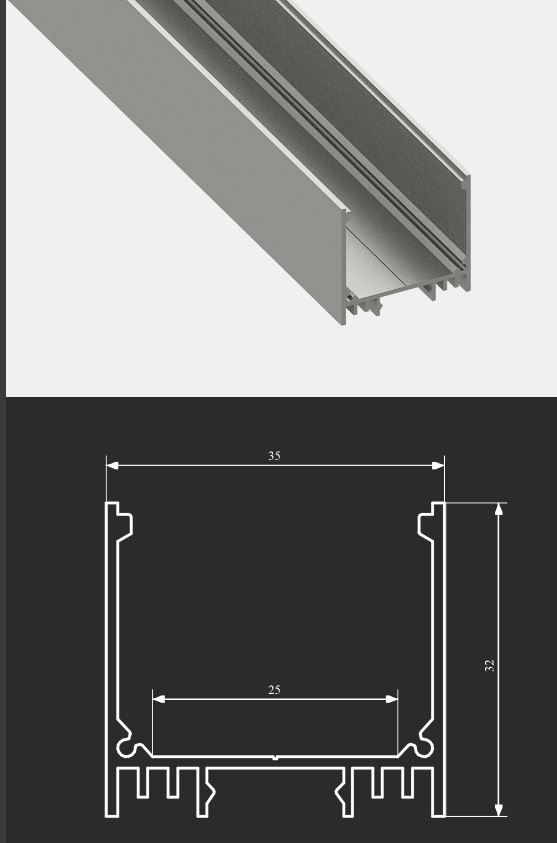 ARLIGHT |   2/  SL-LINE-3235-2000 ANOD+OPAL   