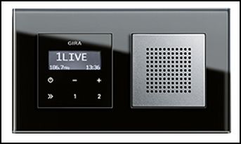 GIRA | 228028 Радиоприемник для скрытой проводки с функцией RDS антрацит Standart 55 Gira