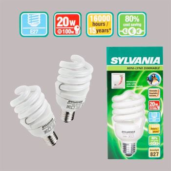 OSRAM | E27 20 (=100)W/827 DIM  SPIRAL     SYLVANIA 0024833