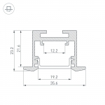 ARLIGHT |    2.5 /  SL-LINE-3523-F-2500 WHITE 043117