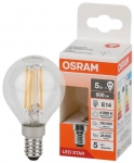 E14 P 5 (=60)W/840 FIL ����������� ����� ����� LED STAR CL P 60  600lm Osram 4058075684447