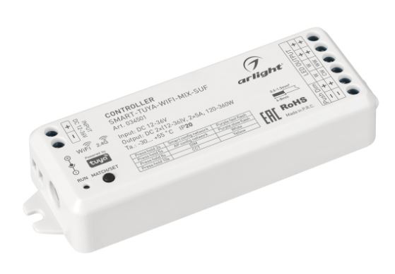 Arlight | ��-� OT RGBW ���������� SMART-TUYA-WIFI-MIX-SUF (12-36V, 2x5A, 2.4G) Arlight 034501