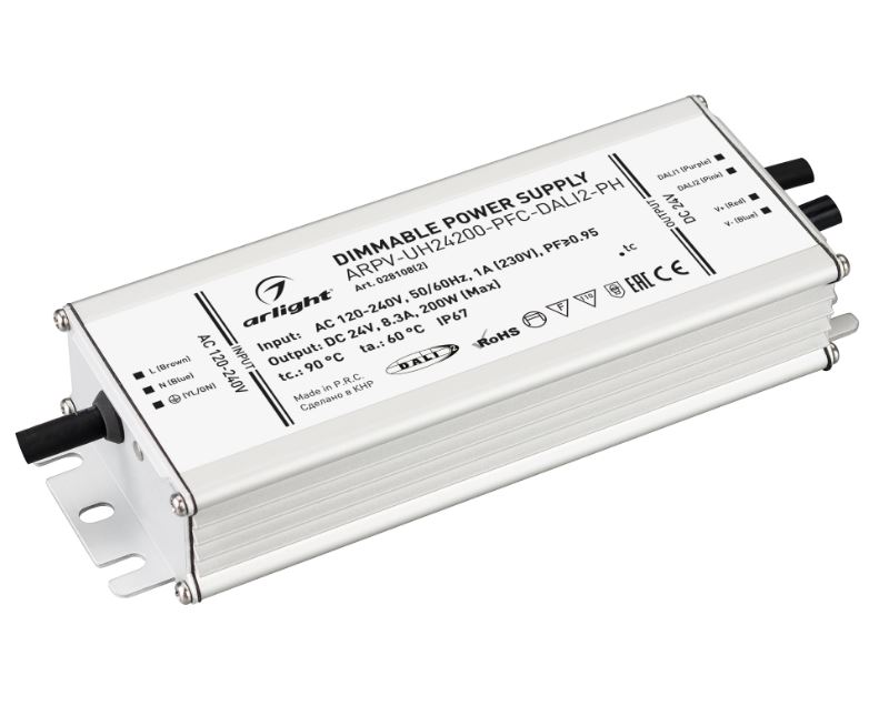 Arlight | - OT =24V 200W DIMM DALI ARPV-UH24200-PFC-DALI2-PH  8.3A  transformator Arlight 028108