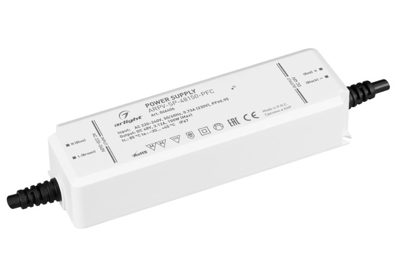 Arlight | - OT =48V 150W 170-250V  ARPV-SP-48150-PFC (48V, 3.12A, 150W) transformator Arlight 046406