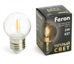 Feron | E27 P  2W 2700K 160lm   FERON